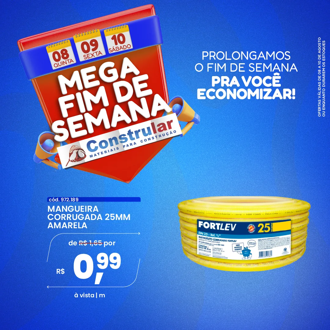 Post da campanha Mega Fim de Semana da Constrular